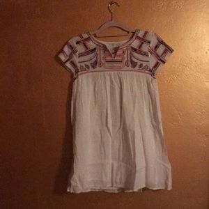 Zara Girls Casual Embroidered Dress, Size 11/12